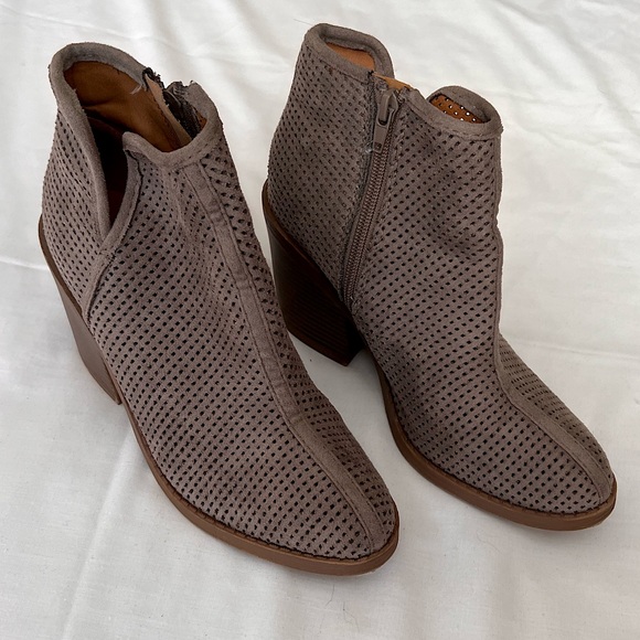 Suede Taupe Booties - Picture 3 of 9